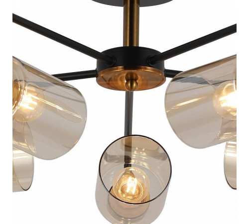 Люстра на штанге ILLUMICO IL8248-5COU-79 BK GD