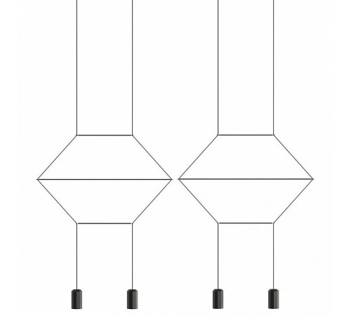 Подвесной светильник Imperiumloft Via Wireflow polyhedral Via01