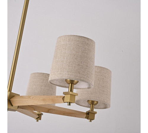 Люстра на штанге Imperiumloft Jorgenson Beige/Light wood STAVRA01