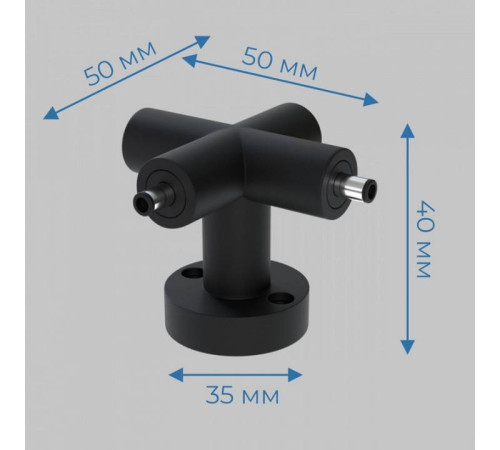 Соединитель угловой X-образный для модульных светильников Imex Thin & Smart IL.0060.4010-BK
