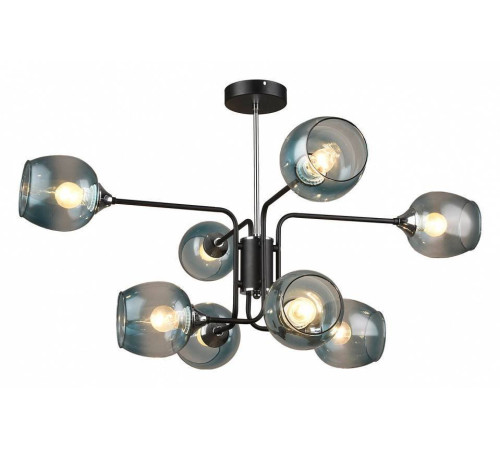 Люстра на штанге Imex 3564 8 ламп MD.3564-8-S BK+CH