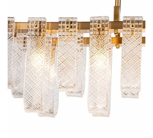 Люстра на штанге Indigo Brina 12027/10PL Brass