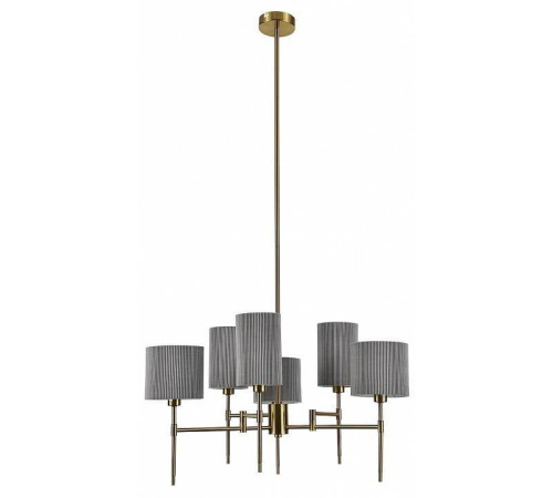 Люстра на штанге Indigo Plisse 13033/6R Brass
