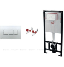 Комплект инсталляции AlcaPlast AM101/1120-3:1 RU M371-0001 с кнопкой хром