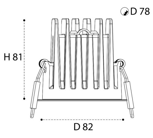 Встраиваемый светильник Italline IT08-8041 IT08-8041 black 3000K
