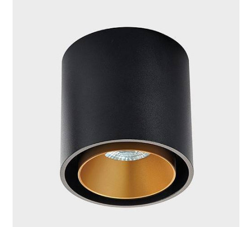 Накладной светильник Italline SKY черный + кольцо SKY R золотое SKY black / SKY R gold