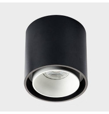 Накладной светильник Italline SKY черный + кольцо SKY R белое SKY black / SKY R white