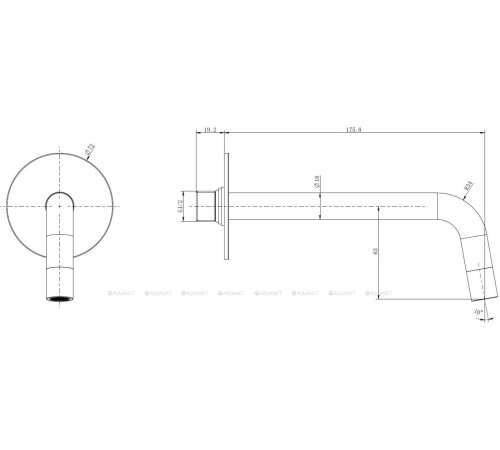 Излив для умывальника Allen Brau Priority 4.0 брашированное золото 5.31С18-GB
