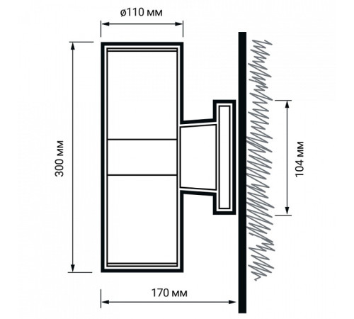 Накладной светильник Jazzway PWL-300110/30D 2x12w 6500K GR