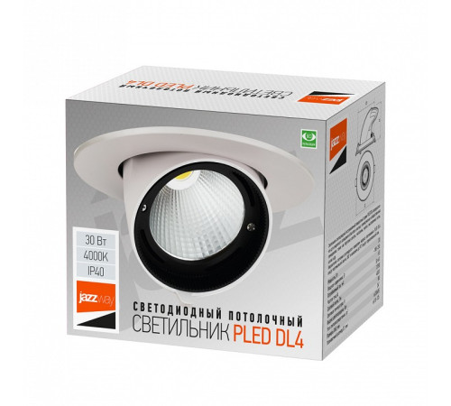Встраиваемый светильник Jazzway PLED DL4 30W 4000K 24° White IP40
