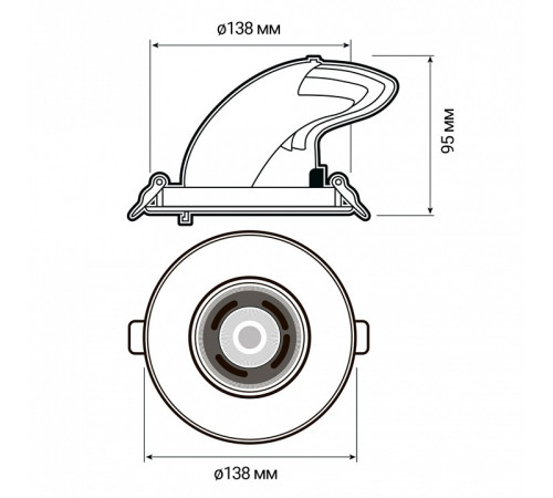 Встраиваемый светильник Jazzway PLED DL4 30W 4000K 24° White IP40