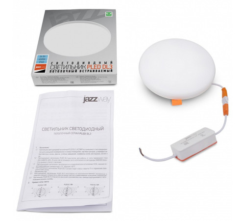 Встраиваемый светильник Jazzway PLED DL3 24w 6500K IP20 WH