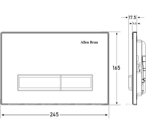 Кнопка смыва пневматическая Allen Brau Fantasy ABS хром 9.20003.00