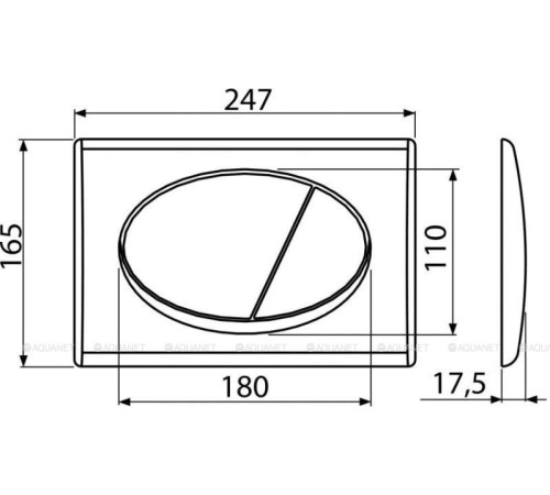 Кнопка смыва AlcaPlast M71 хром глянцевый M71