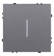 Выключатель одноклавишный с подсветкой без рамки Kollinger Eclipse EC-012GY