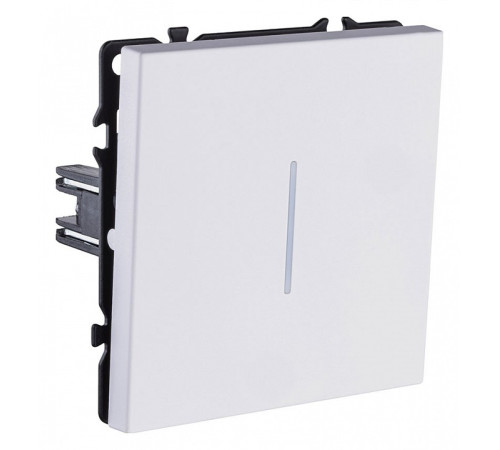 Выключатель одноклавишный с подсветкой без рамки Kollinger Eclipse EC-012WG