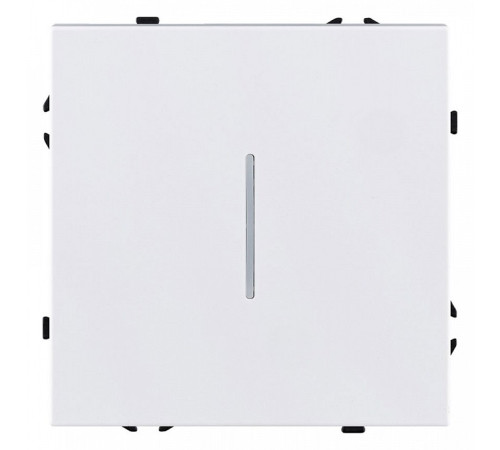 Выключатель одноклавишный с подсветкой без рамки Kollinger Eclipse EC-012WH