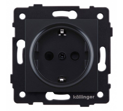 Розетка с заземлением, без рамки Kollinger REA-002BM