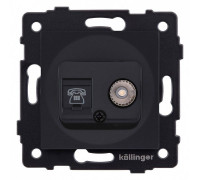 Розетка двойная RJ-11 и Ethernet RJ-45, без рамки Kollinger  REA-013BM