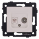 Розетка двойная RJ-11 и Ethernet RJ-45, без рамки Kollinger REA-013CM