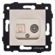 ТВ-розетка и розетка Ethernet RJ-45 без рамки Kollinger REA-021GD