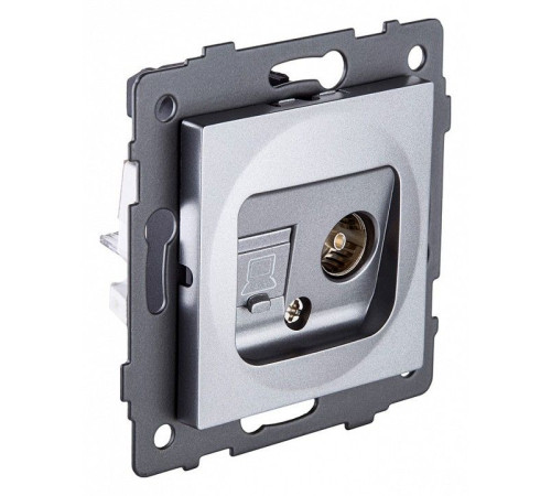ТВ-розетка и розетка Ethernet RJ-45 без рамки Kollinger REA-021GY