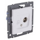 ТВ-розетка и розетка Ethernet RJ-45 без рамки Kollinger REA-021WM
