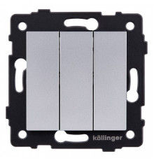 Выключатель трехклавишный без рамки Kollinger  REA-S-012GY