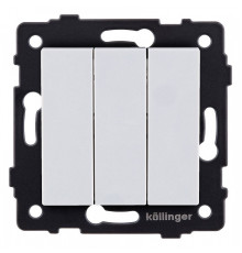 Выключатель трехклавишный без рамки Kollinger  REA-S-012WH