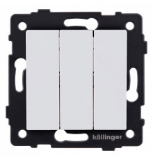 Выключатель трехклавишный без рамки Kollinger  REA-S-012WM
