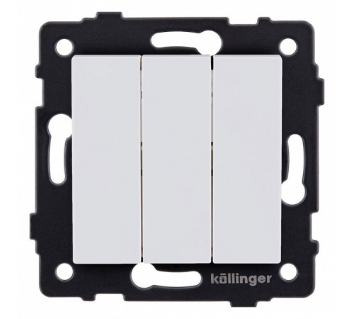Выключатель трехклавишный без рамки Kollinger REA-S-012WM