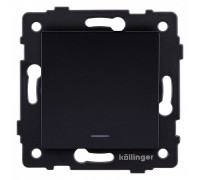 Выключатель одноклавишный с подсветкой без рамки Kollinger  REA-S-013BK