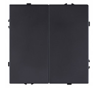 Выключатель двухклавишный без рамки Kollinger Eclipse EC-004BK