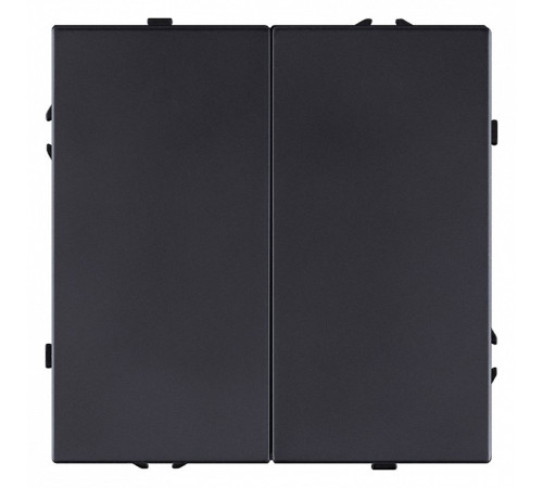 Выключатель двухклавишный без рамки Kollinger Eclipse EC-004BK