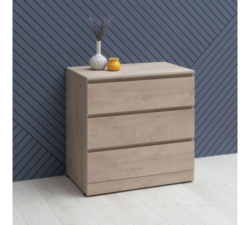 Комод Aquanet Сканди 800х480х797 мм 3 ящика дуб эдгрейн 00302543