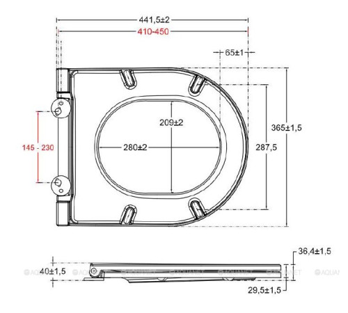 Сиденье для унитаза Allen Brau REALITY Smartfix Soft-Close дюропласт черный матовый 4.32007.31