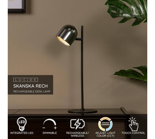 Настольная лампа декоративная Lucide Skanska Rech 3649/03/15