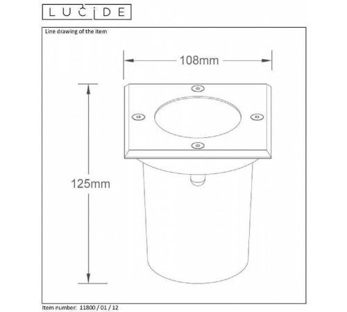 Встраиваемый светильник Lucide Biltin 11800/01/12
