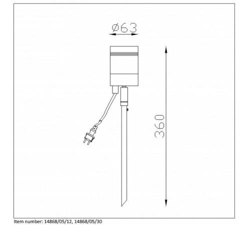 Наземный низкий светильник Lucide Arne-Led 14868/05/30