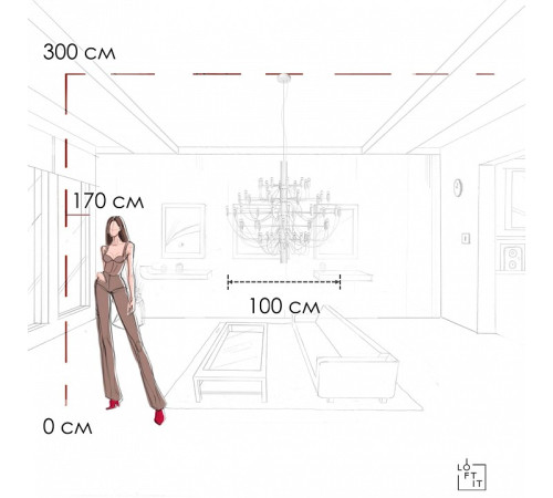 Подвесная люстра Loft it Gino 10196/1000 White