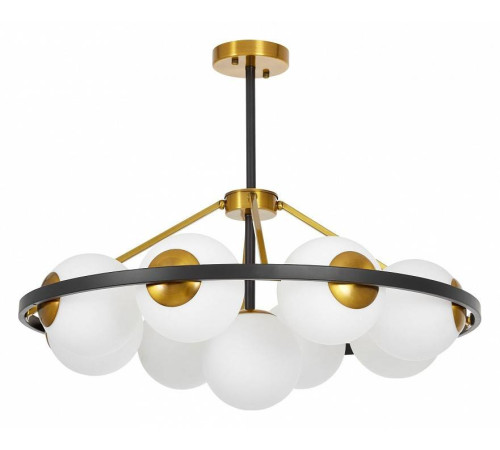 Люстра на штанге LUMINA DECO Donzano LDP 8034-9 BK+WT