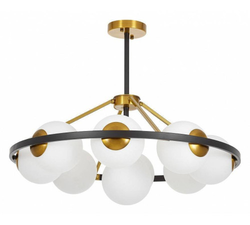 Люстра на штанге LUMINA DECO Donzano LDP 8034-9 BK+WT