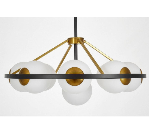 Люстра на штанге LUMINA DECO Donzano LDP 8034-9 BK+WT