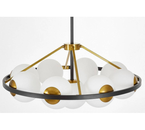 Люстра на штанге LUMINA DECO Donzano LDP 8034-9 BK+WT