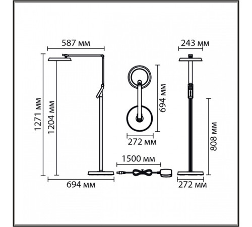 Торшер Lumion Genri 8332/15FL