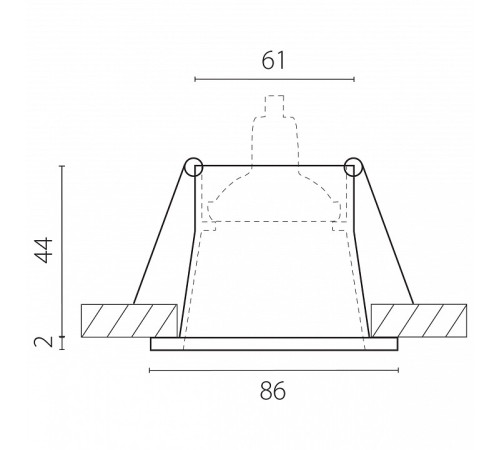 Встраиваемый светильник Lightstar Levigo Base 010057