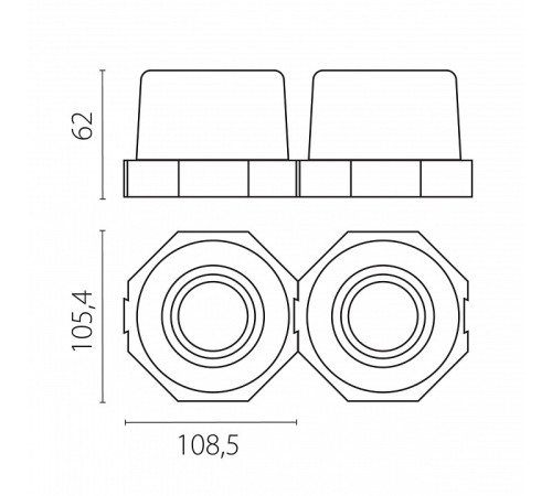 Рамка на 1 светильник Lightstar Anello 112000