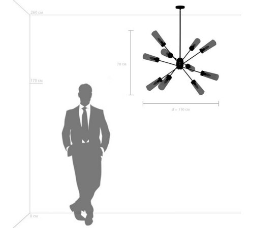 Люстра на штанге Lightstar Crotone 690103