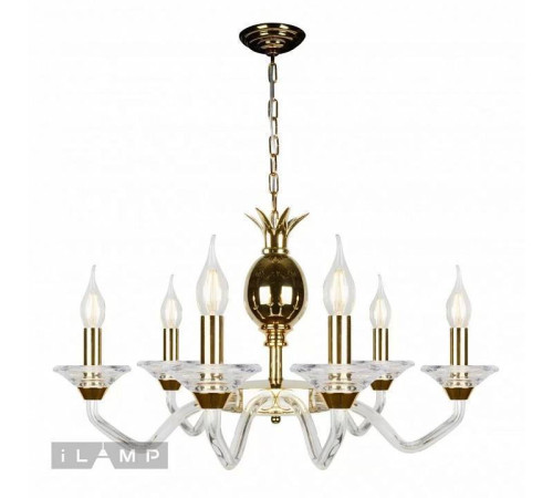 Подвесная люстра iLamp Flo YT2049-8 GD+Cear