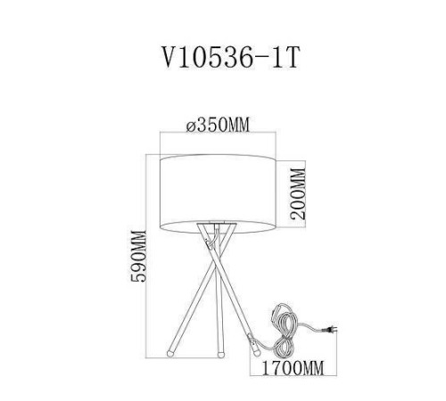 Настольная лампа декоративная Moderli Palma V10536-1T